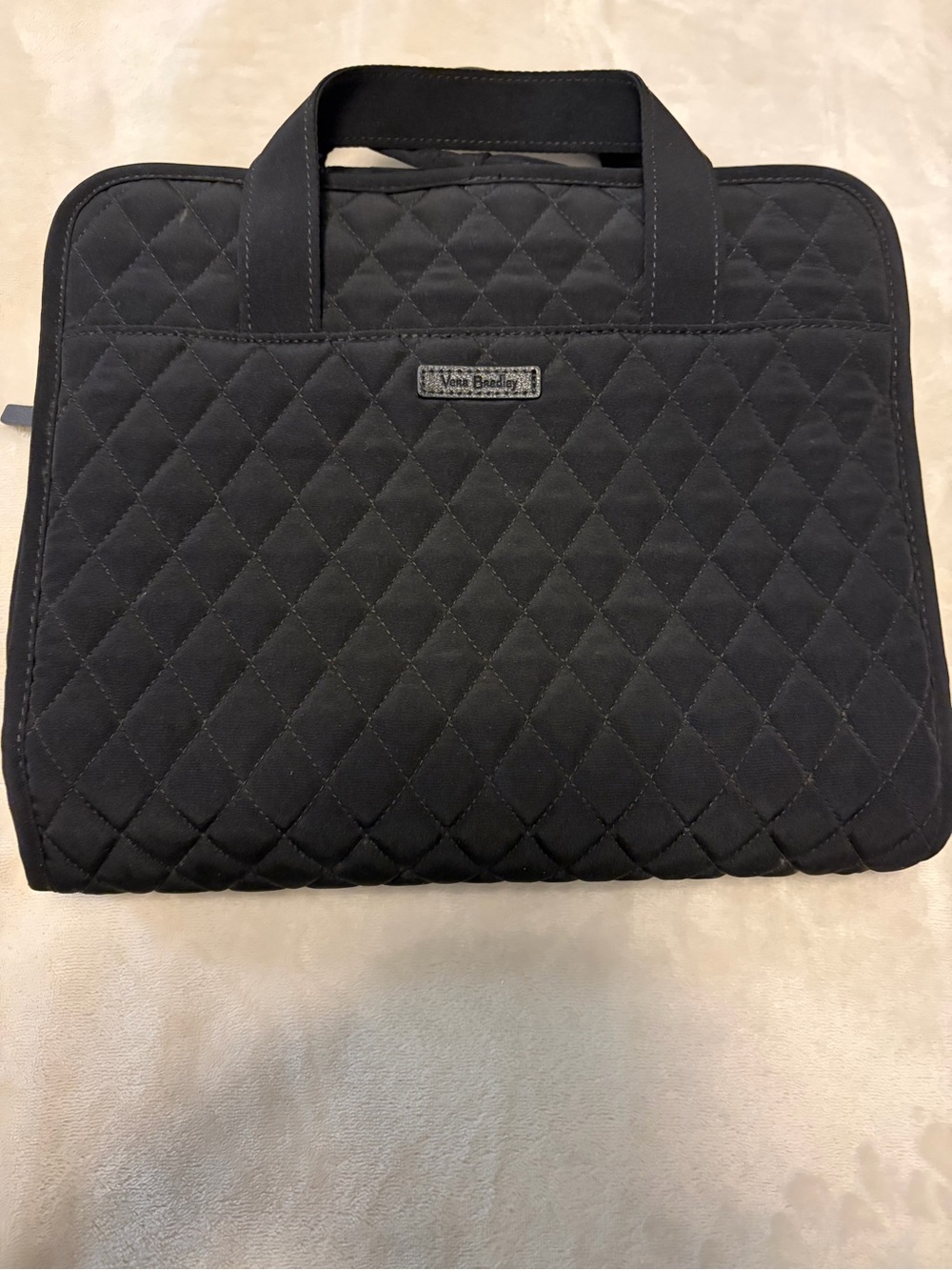 Vera Bradley Black Quilted hanging travel organizer